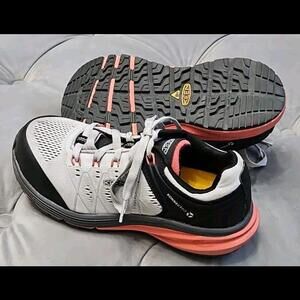 KEEN Utility ASTM F2413-18 Steel Toe Work Mesh Athletic Shoes Gray Womens 6 M